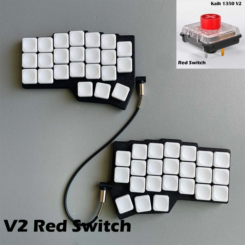 CHOC Corne Laag profiel gesplitst mechanisch toetsenbord Bedraad Hot-swap Kaih Chocalate V1/V2 Schakelaar Bedraad RGB VIAL Programmeerbaar