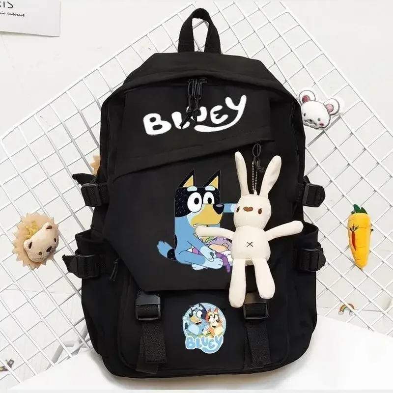 New Cartoon Cute Bluey Backpack Lightweight Spine Protection Backpack Waterproof Student Large Capacity Backpack Children\'S Gift