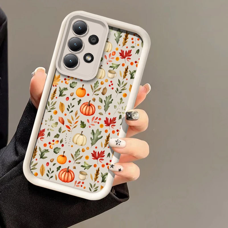 Autumn Pumpkin Pattern Phone Case For Samsung Galaxy A53 A33 A23 A52S A32 A22 A12 A11 A13 A31 A73 A72 Shockproof Soft Cases Capa