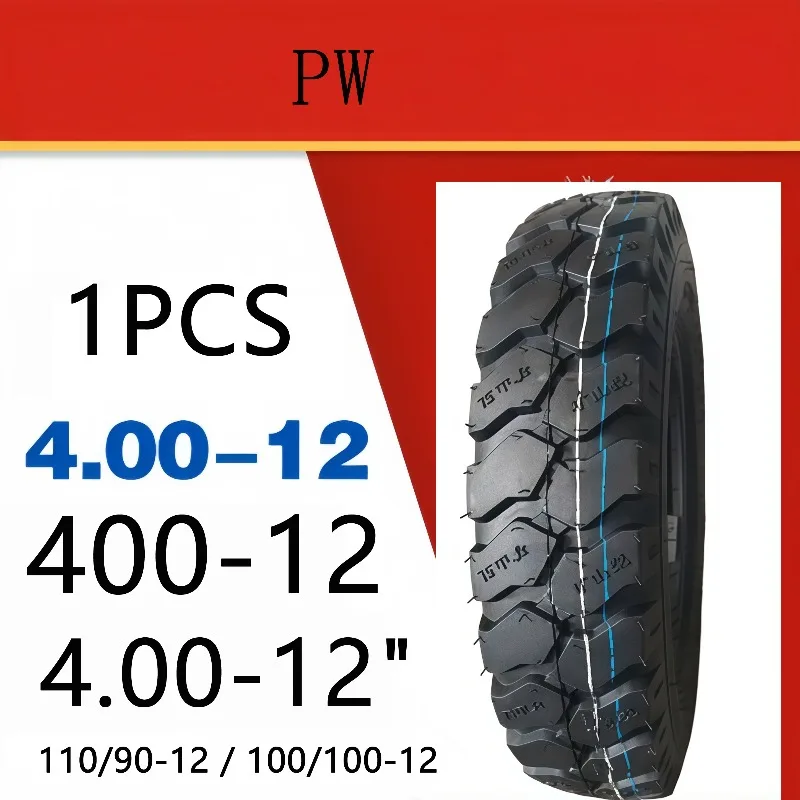 1PCS 4.00-12 400-12 8PR Anti-Puncture Steel Wire Heavy Duty Mining Cargo Trike Tire Mini Dumper Agriculture Farm Truck Rear Tyre