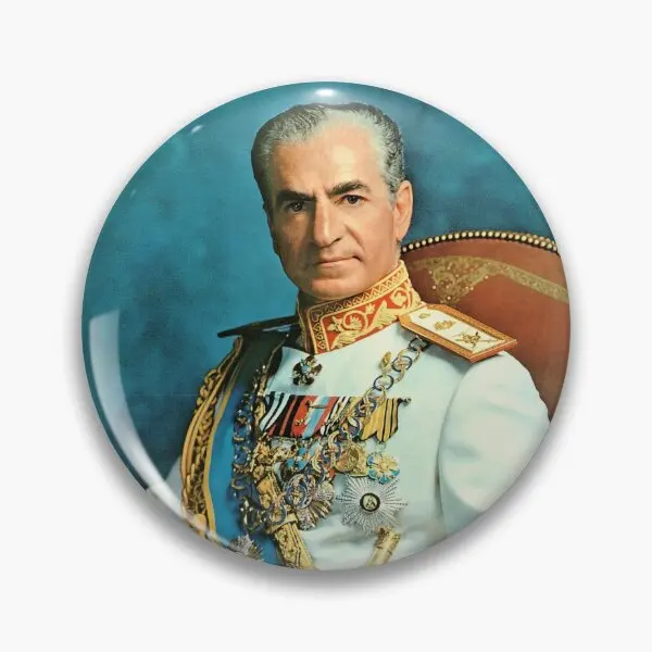 محمد ريزا بهلوي لينة زر شارة بدبوس موضة هدية التلبيب دبوس ديكور لطيف عاشق الإبداعية المعادن النساء بروش الملابس مضحك #1