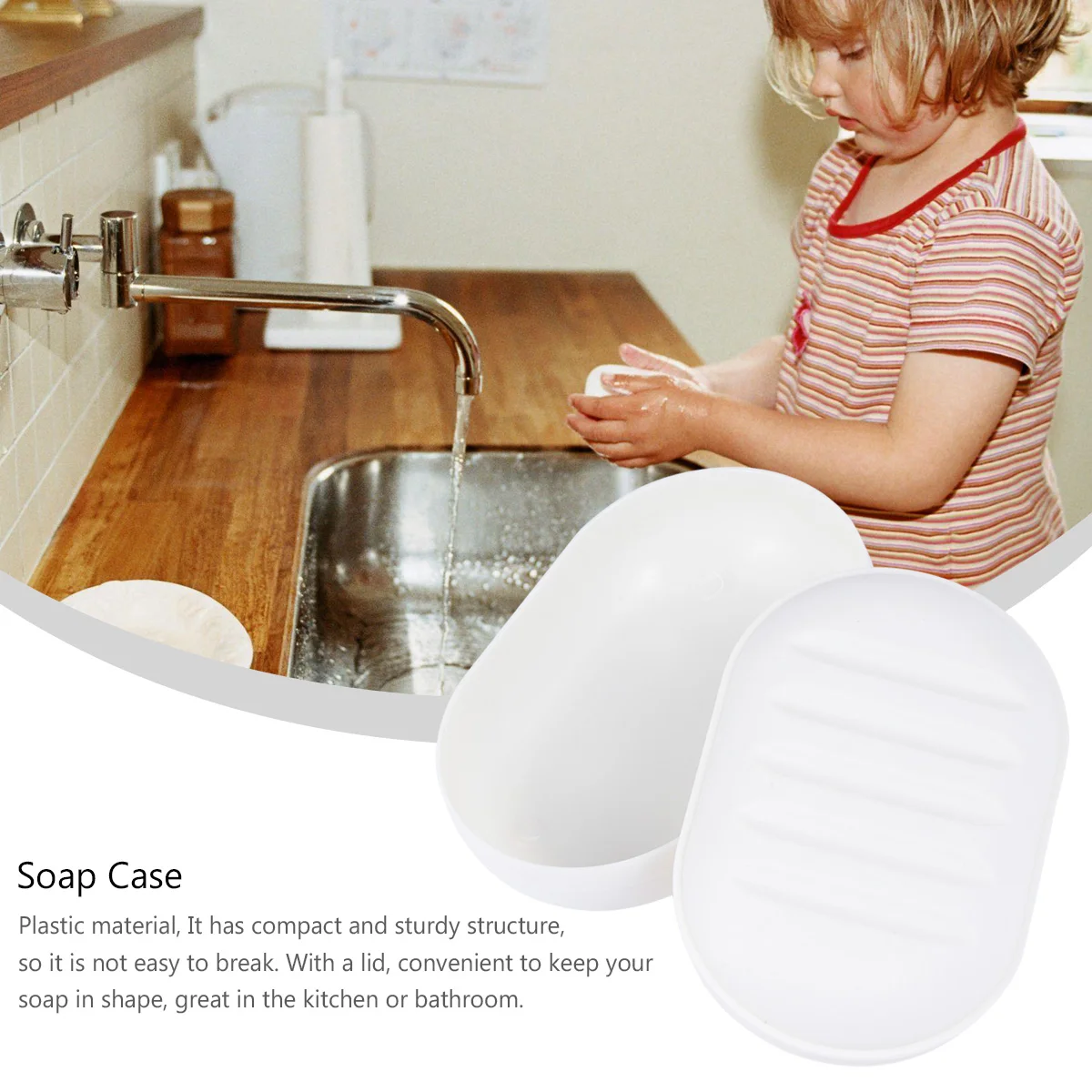 

8 pcs Plastic Case Reusable Simple Soap Holder For Home Kitchen Bathroom Travel Soap Dish Storage Container