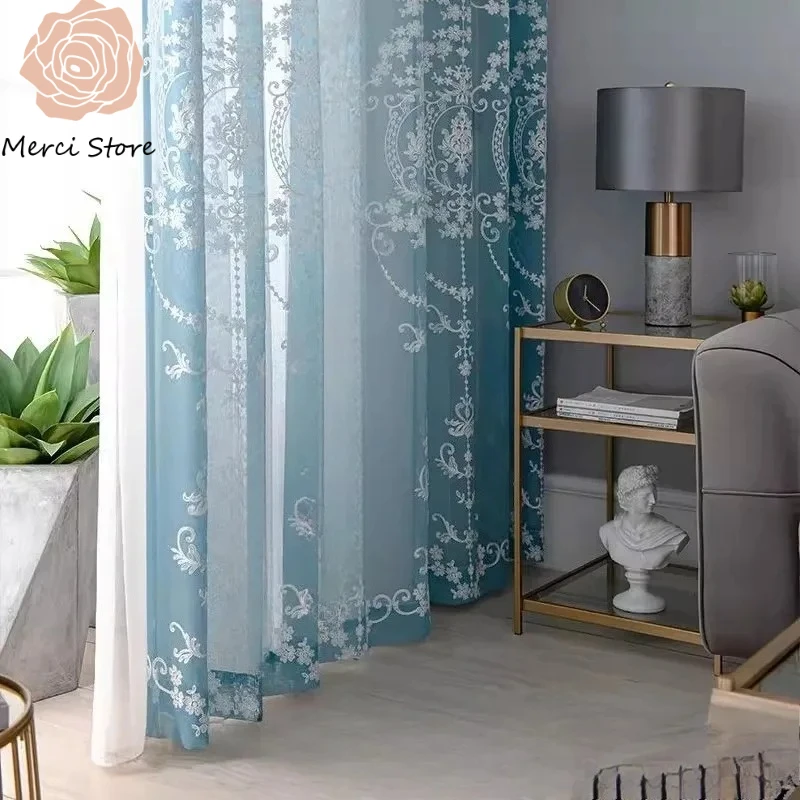 

Sun Protection Private White Transparent Blackout Curtains for Bedroom Living Room Heat Insulation Thermal Window Screen Drapes