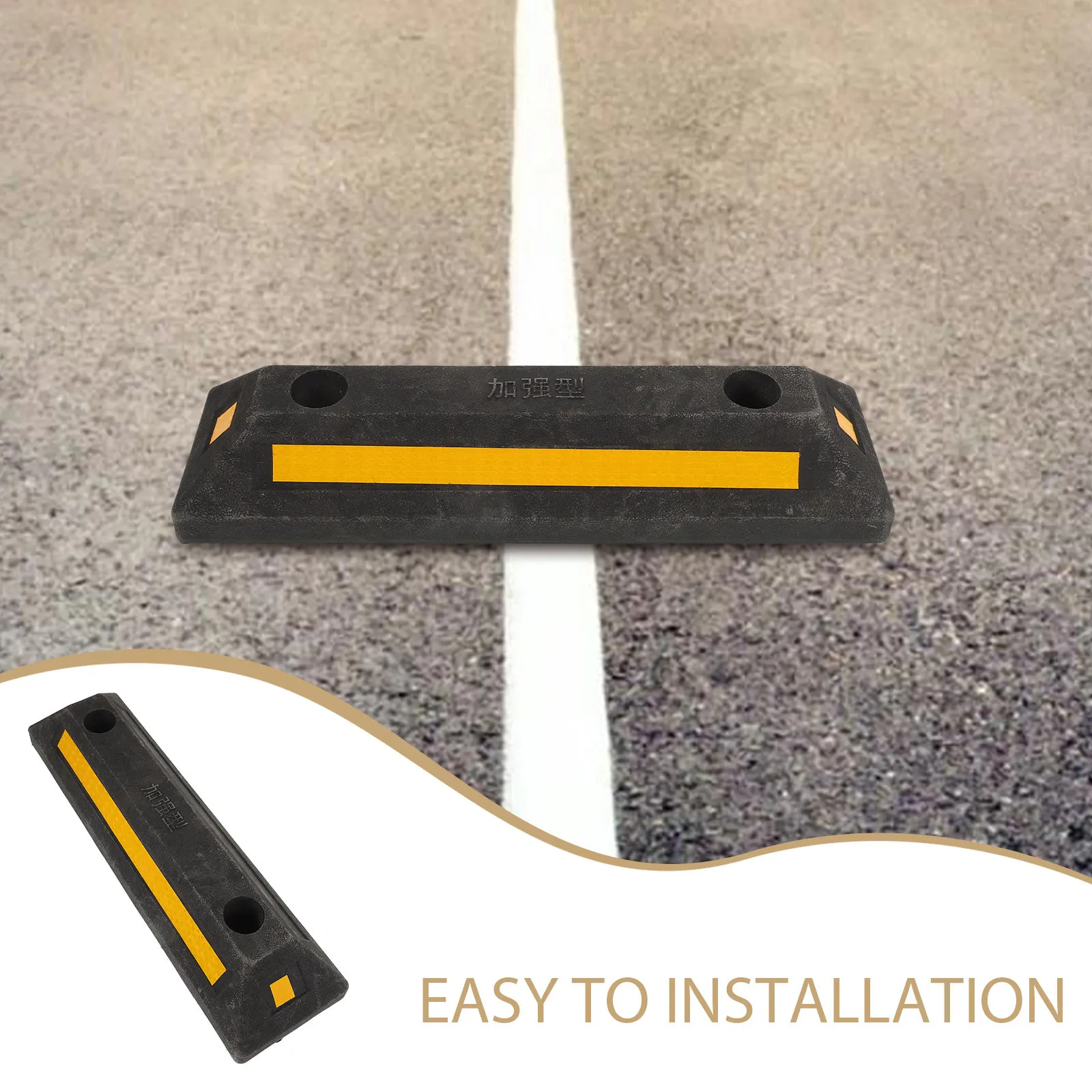 Garage Wheel Chock Heavy Duty Rubber Wedge For Car Truck Rv Trailer Tire Stopper Portable Vehicle Anti-Slip Blocks - view 6