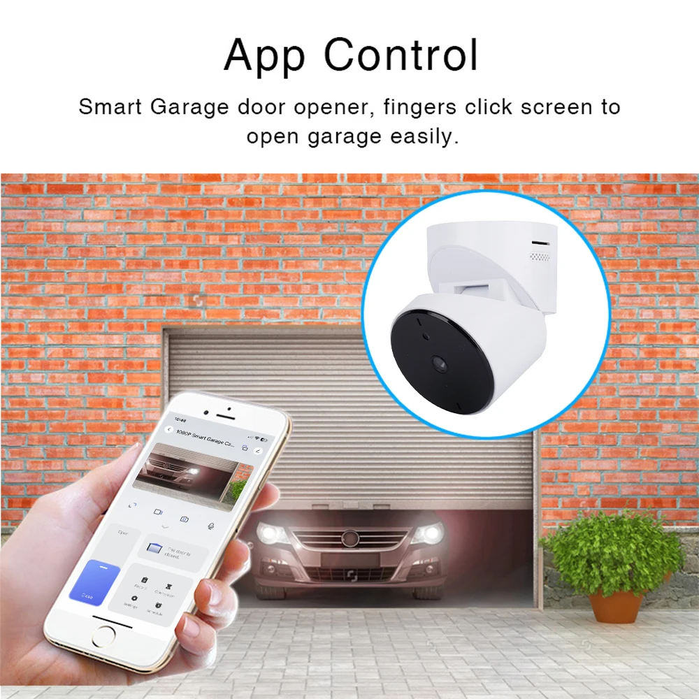 Tuya SmartLife WiFi فتحت باب المرآب مع كاميرا 3MP التحكم عن بعد اتجاهين الصوت للرؤية الليلية تسجيل دعم Alexa Google #3