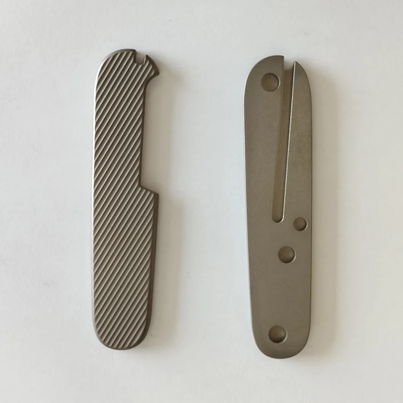 Radial Pattern CNC Custom Titanium Knife Grip Handle Scales for 91MM Victorinox Swiss Army Knives DIY Make Replace Accessories