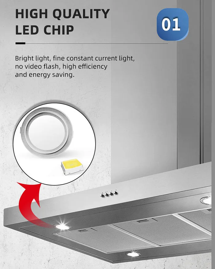 2-teilige 68-mm-Dunstabzugshauben-LED-Lampe 12V DC 1,5W Küchenherd-Beleuchtung Schrank- und Garderobenleuchte Energiesparend – Detail 11
