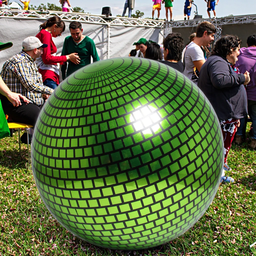 حديثا نفخ كرات ديسكو كبيرة قابلة لإعادة الاستخدام كبيرة لامعة معدنية الكرة الشظية المجالات كرة مرآة محكم فقاعة بالون للحزب