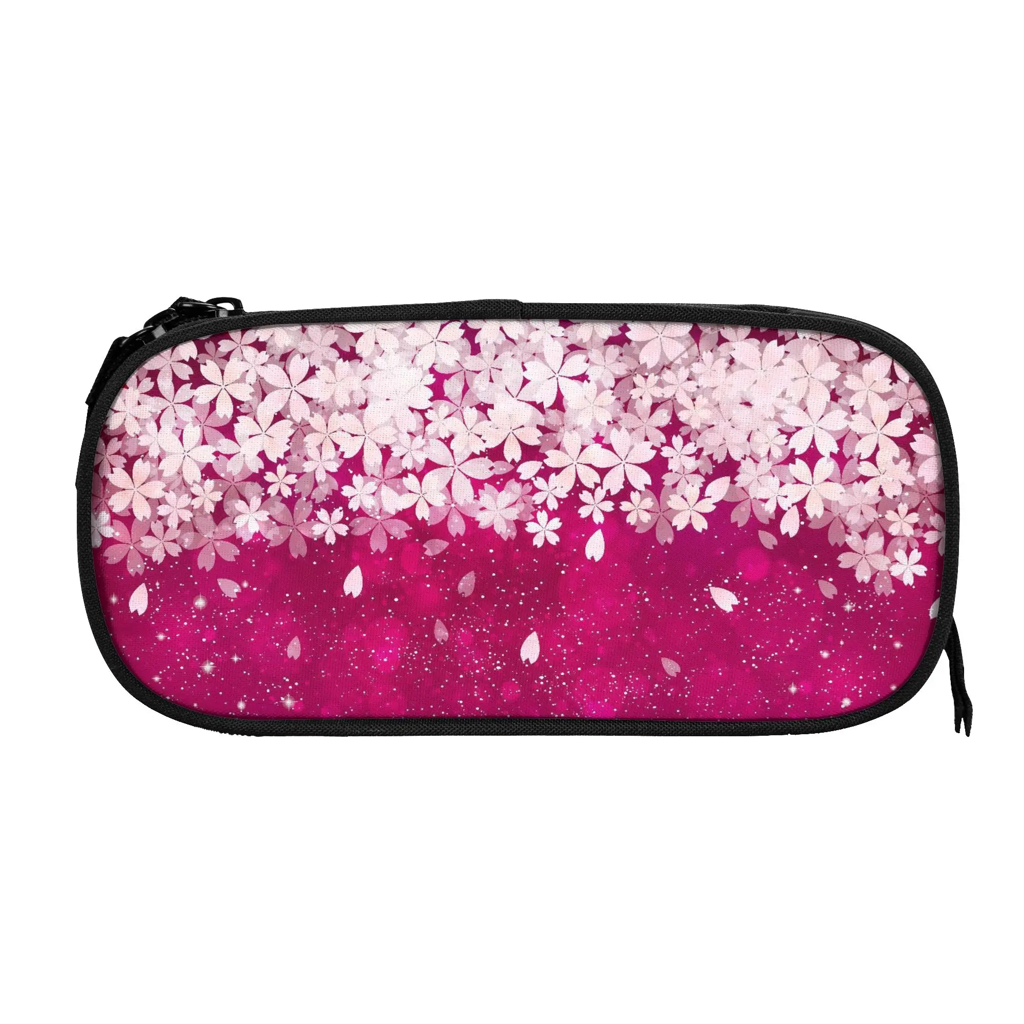 Japanese Sakura Cherry Blossom Pencil Case Fashion  Pen Holder Bag for Student School Supplies Pencil Box