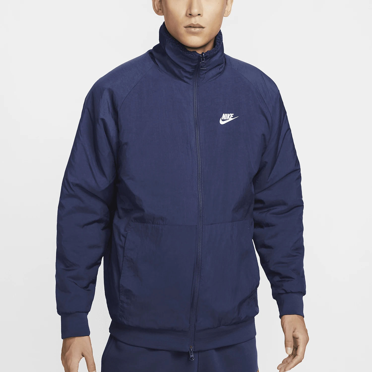 Nike genuine Winter New Style Men's Warm Double-sided Splicing Casual Jacket BQ6546-411