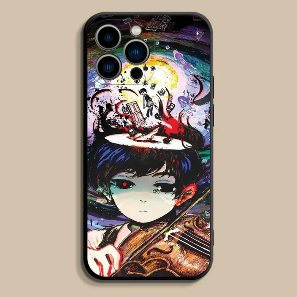 Чехол для телефона O-OmoriS Game для iPhone 17,16,15,14,13,12,Pro,Max,Plus,E,SE4,Air,Mini Black Soft Cover