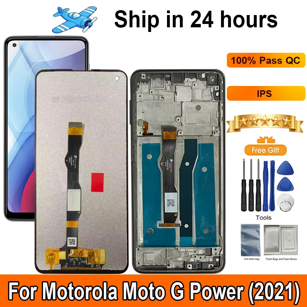 100% Tested 6.6‘‘For Motorola Moto G Power (2021) LCD Display Touch Panel Digitizer AAssembly With Frame Replacement GPower 2021