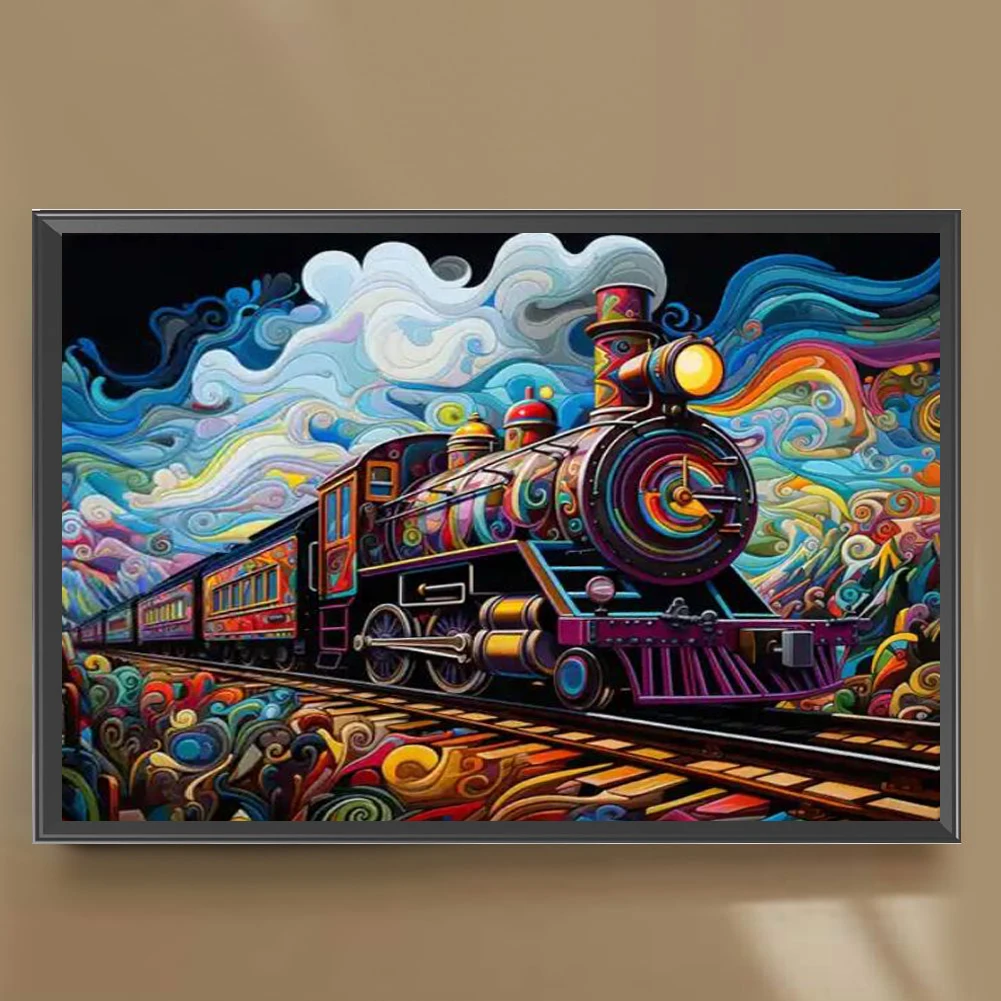 Train Enchanted Journey DIY Diamond Painting Stars Sky New 2024 Cross Stitch Mosaic Diamond Embroidery For Home Decor