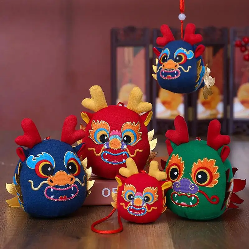 2024 Zodiac Dragon Plush Doll Pendant Year Of Dragon Mascot Funny Plushie Skin-Friendly new Year Dragon Car Ornaments