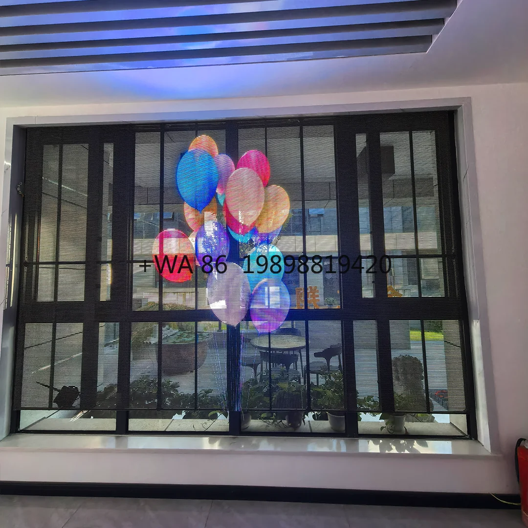 

P3.91 Indoor Transparent LED Display Panel for Glass Window Advertising High Transparency Video Screen