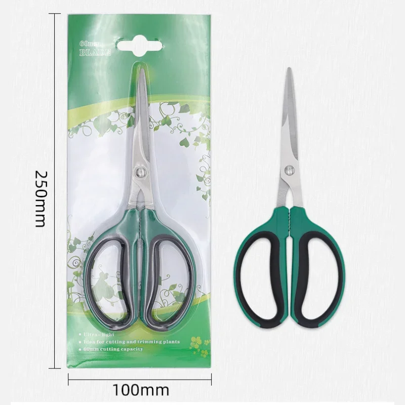 Stainless Steel Blade Straight Head Pruning Shears PP+TPR Handes Grape Bonsai Cutter Tools Household Garden Scissors for Flowers