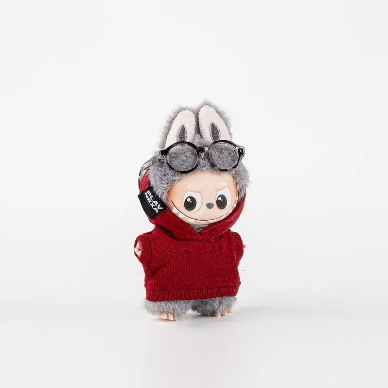 Bluza z kapturem tylko dla lalek Mini Labubu4.0 Labubu czwartej generacji o wysokości 10 cm, zestaw ubranek dla lalek, akcesoria dla lalek, prezenty świąteczne, ubrania.