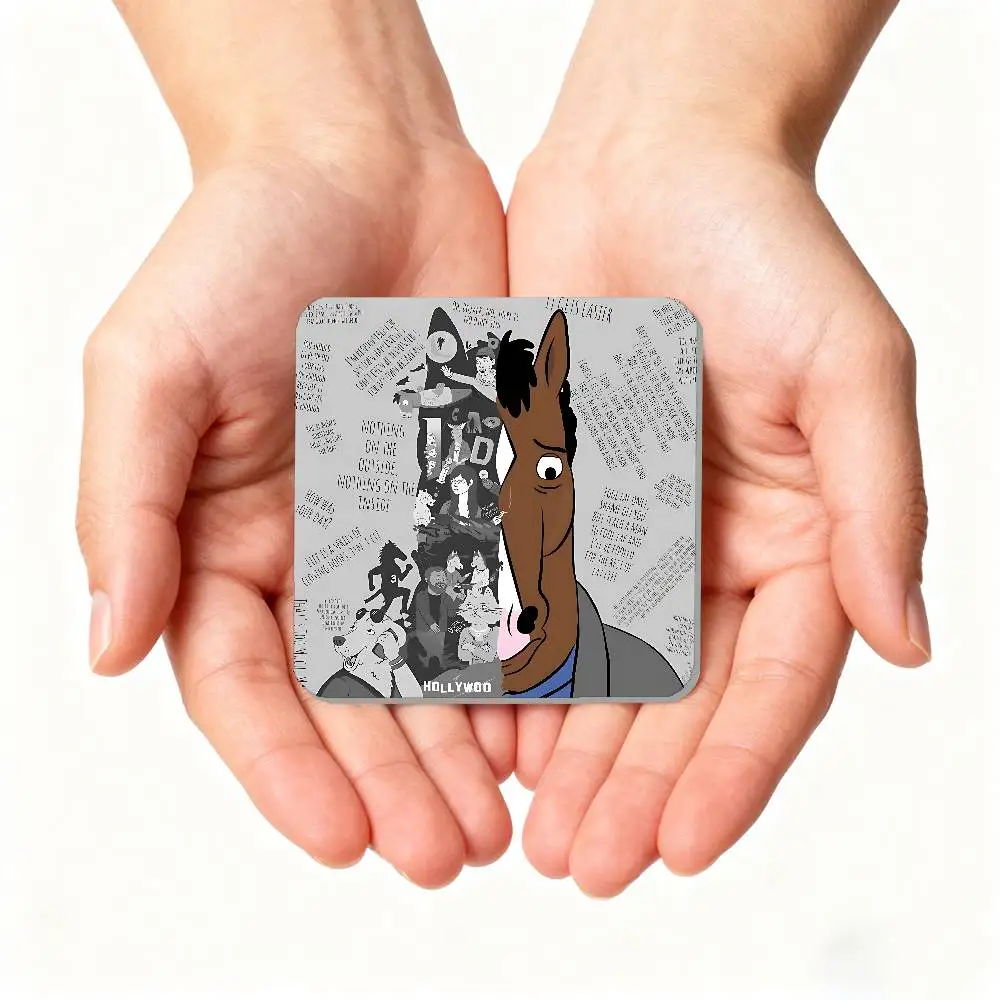 B-Bojack Horseman-S Refrigerator Magnet Square Stickers - Can Be Used To Personalize Home Decoration And Are Ideal Keepsakes