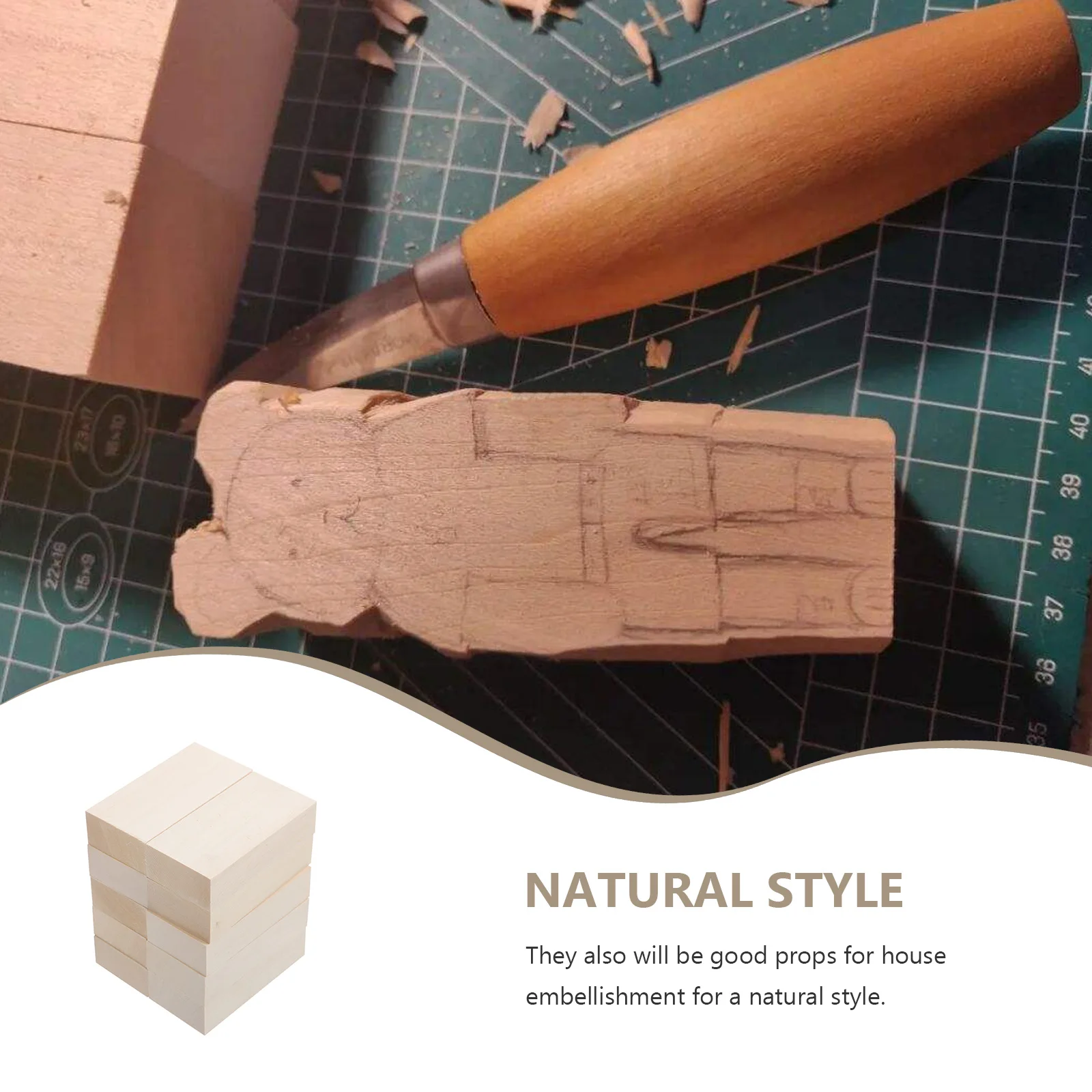 

Basswood Carving DIY Planks Material Craft Blocks for Crafting Blank Board Small