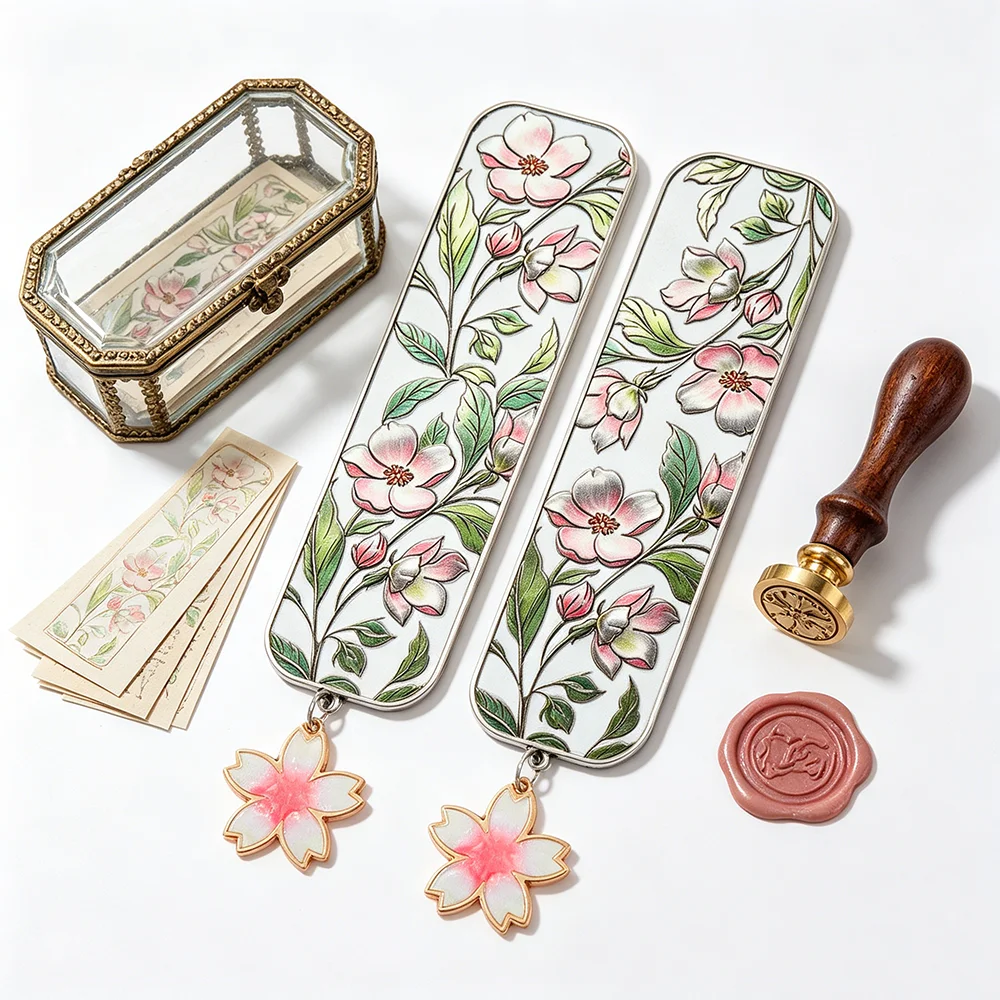 Resin Art Bookmark - Penanda Buku Kupu-kupu Kuningan Mewah dengan
