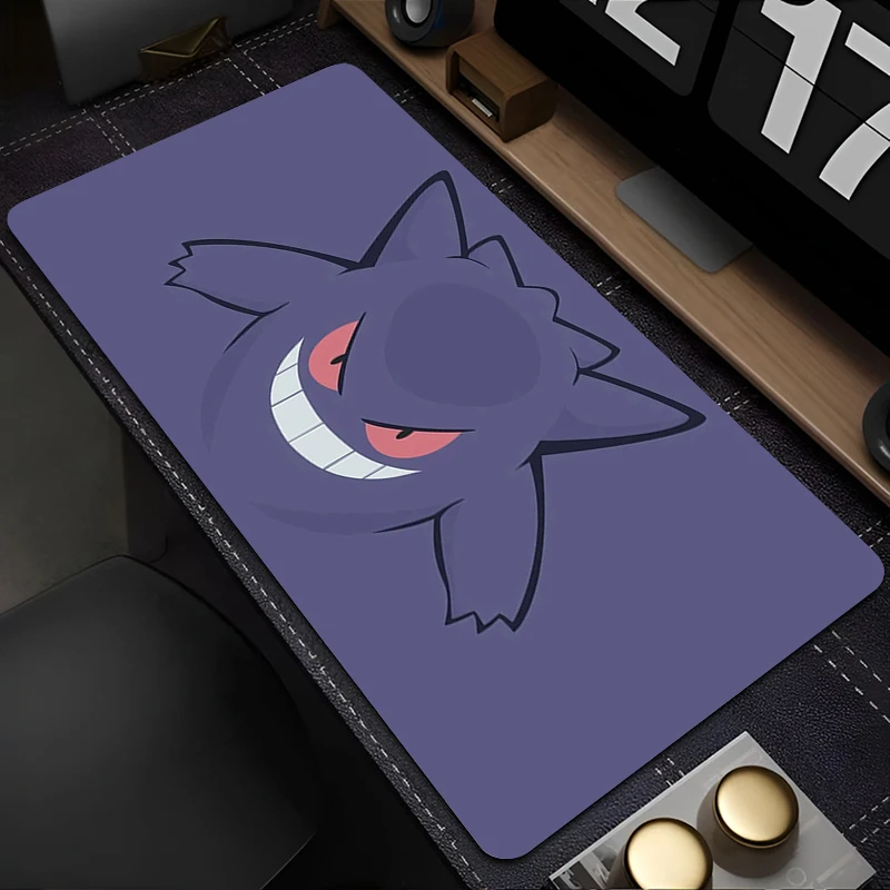 Rubber PC Mousepad Pokemon Gengar Gamer Gaming Lock Edge Mouse Pad E-sports Players Desk Keyboard Mat Office Computer Laptop Mat
