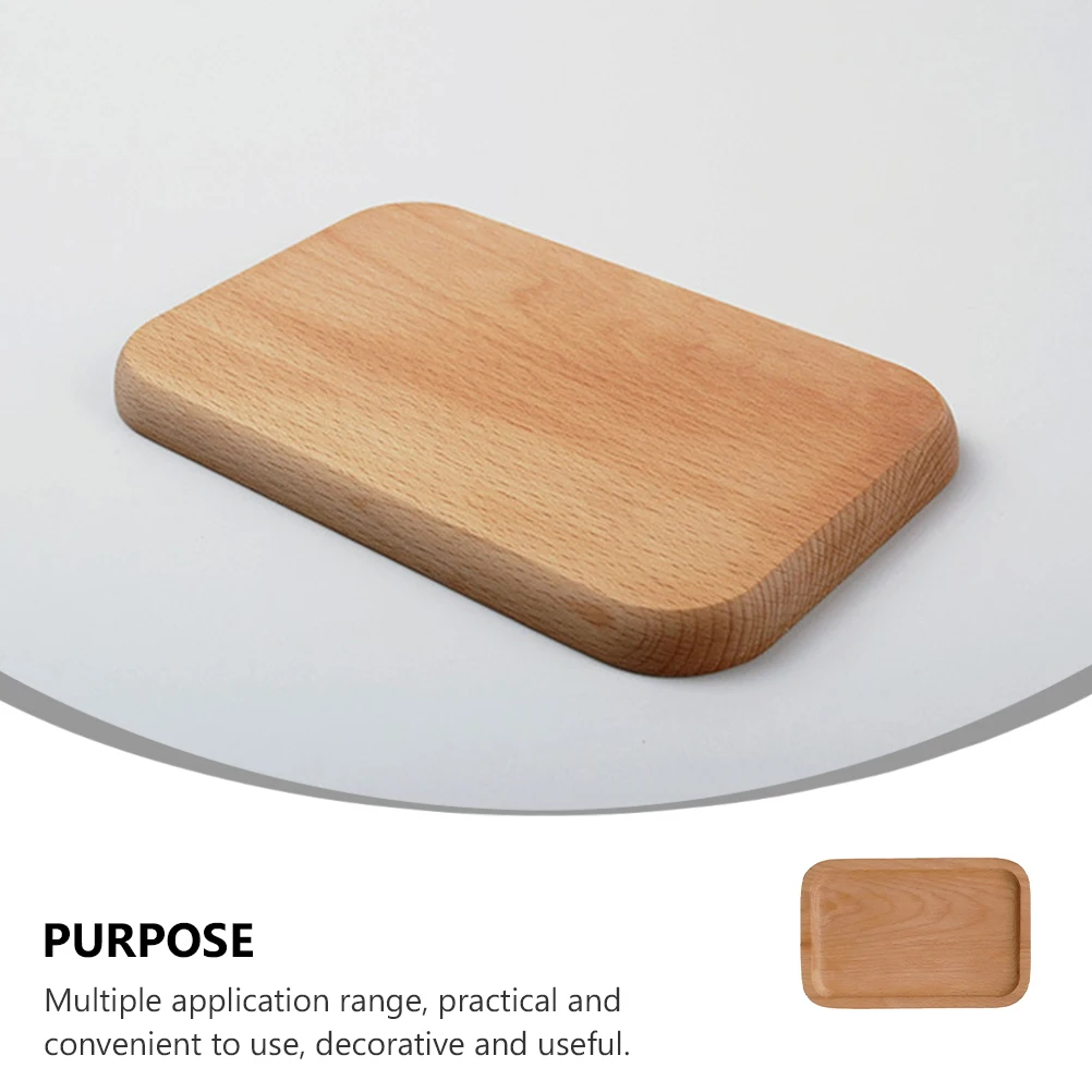 

1pcs Solid Wood Tray Natural Food Serving Tray For Kitchen Dining Table Decoration Bread Dessert Storage Use Wooden Dinner
