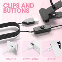 Lampe UV pour séchage des ongles, longueur d'onde 395 nm, mini lampe de bureau à clipser, USB, pour ongles en gel, manucure, outils de salon 4