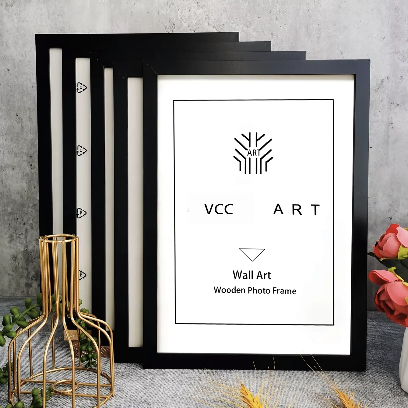 5Pcs Wooden Photo Frames For Picture Wall 10X15 15X20 20X25 A4 Pictures Frame Stand For Pictures Certificate Commemorative Gift