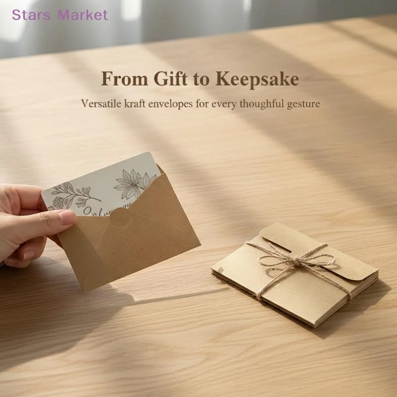 New Thickened Square Kraft Paper Bags Card Packaging Bags Eco-Friendly Kraft Paper Envelopes