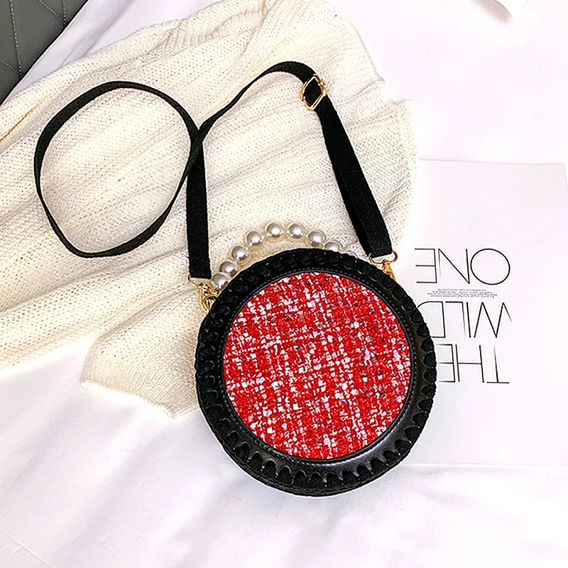 1PC New 18cm Round Bottom for Knitted Bag PU leather Base Bag Accessories Handmade Logo Bottom Crochetbag DIY Handbag Bottom