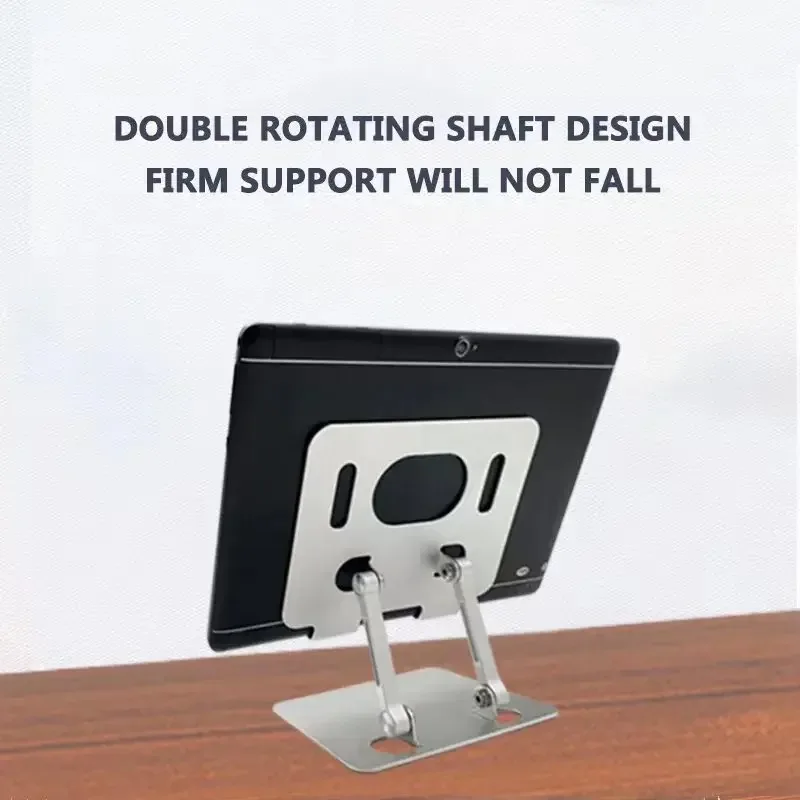 Heat Dissipation Tablet Foldable Holder Al-Alloy Stable Ergonomics Desktop Stand Widely Compatible For 4-12 Inch Tablets Phone