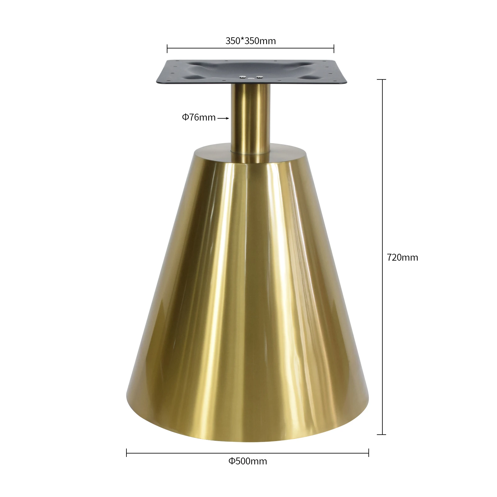 Direct sales titanium stainless steel dining table base commercial restaurant coffee durable