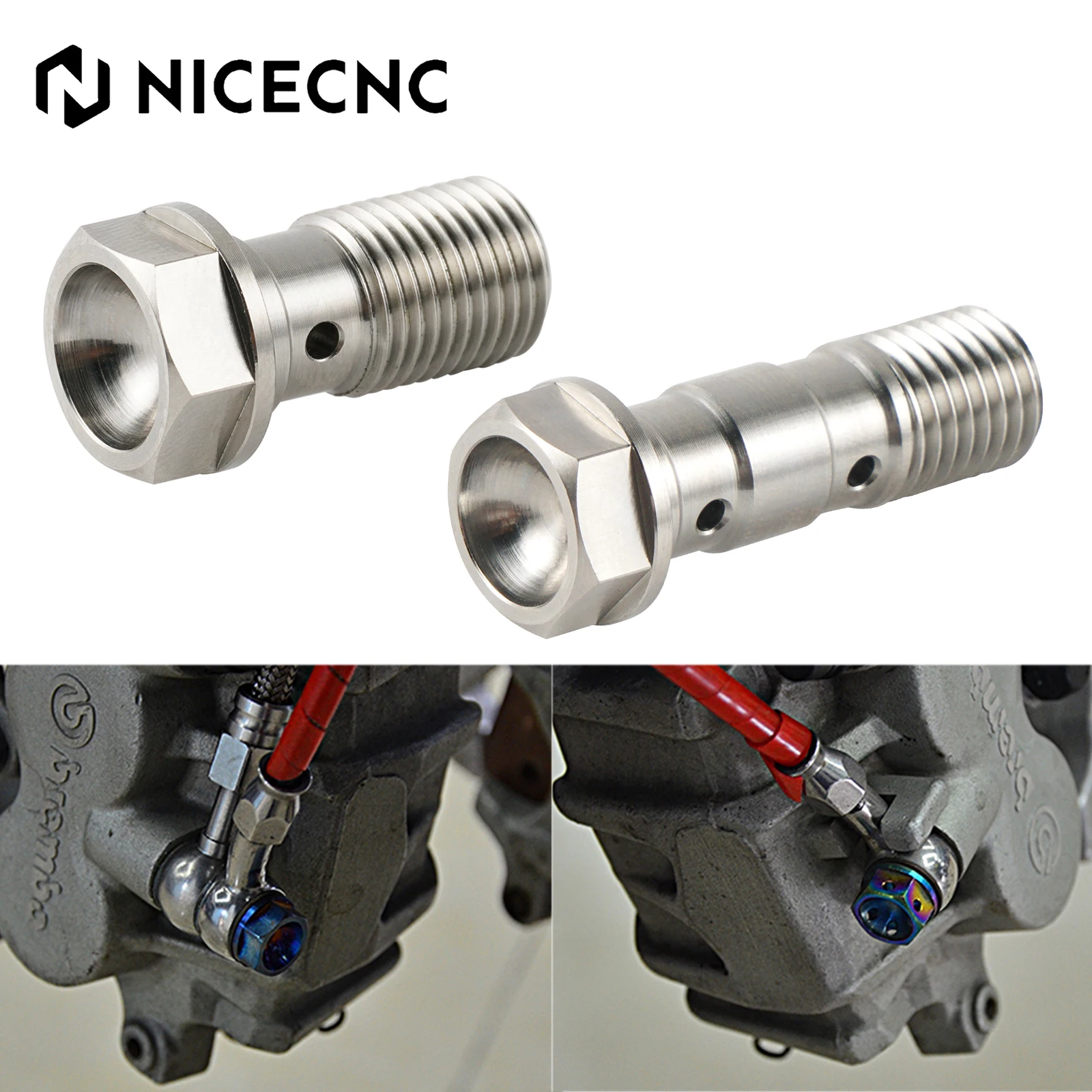 

M10x1.0 M10x1.25 Motorcycle Brake Banjo Bolt Screw Titanium For Honda Yamaha Kawasaki Suzuki BMW Ducati KTM Triumph Aprilia