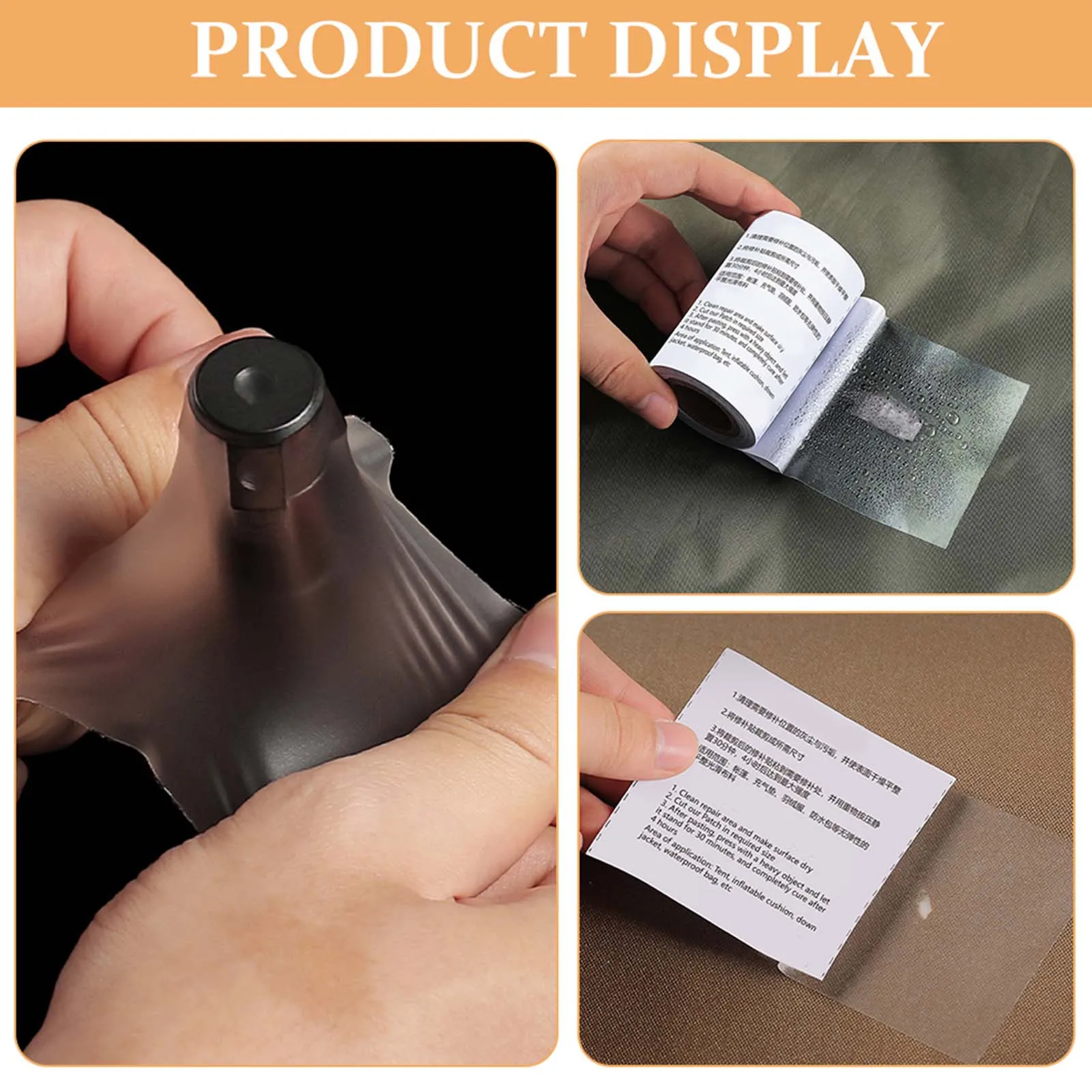 1 لفة نفخ عوامة للسباحة إصلاح بقع بولي يوريثان ذاتية اللصق مقاوم للماء التصحيح لقوارب الكاياك خيمة مرتبة هوائية في الهواء الطلق إصلاح #3