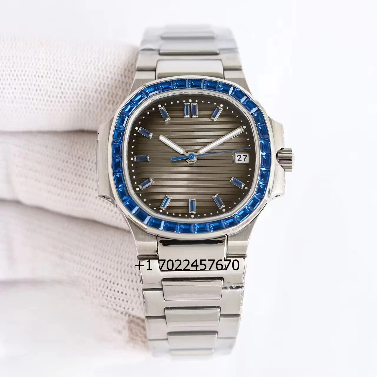 

Элитные дизайнерские часы с индивидуальным логотипом, автоматическим механизмом, из нержавеющей стали, светящиеся, для дайвинга, с календарем