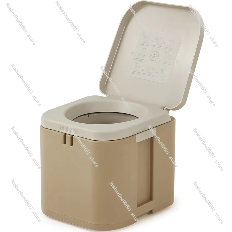 Outdoor Detachable Inner Pot Toilet, Camping Mobile Toilet, Camping Portable Emergency Toilet with Lid