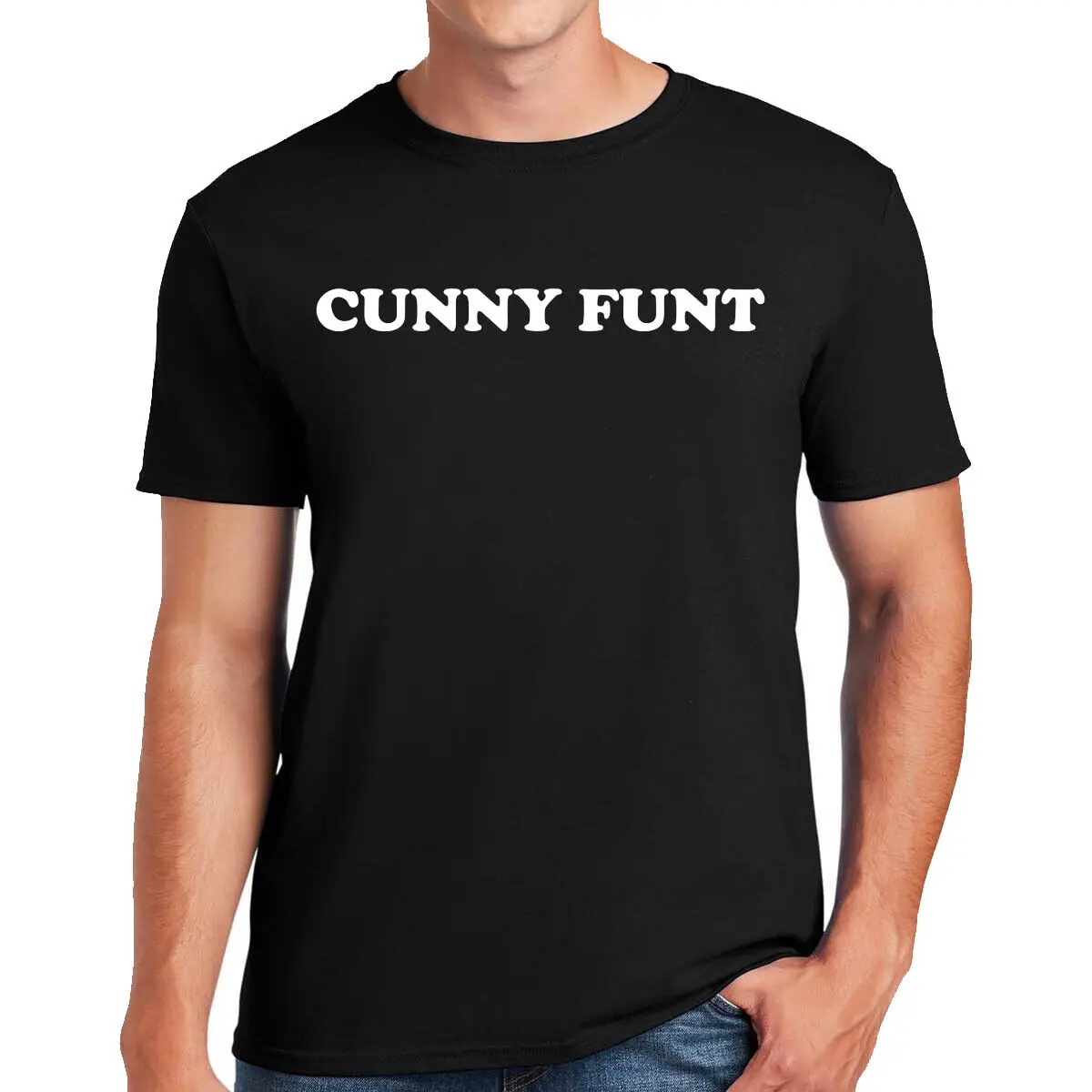 New Cunny Funt T Shirt Men's Funny Novelty Party Rude Joke Present Top