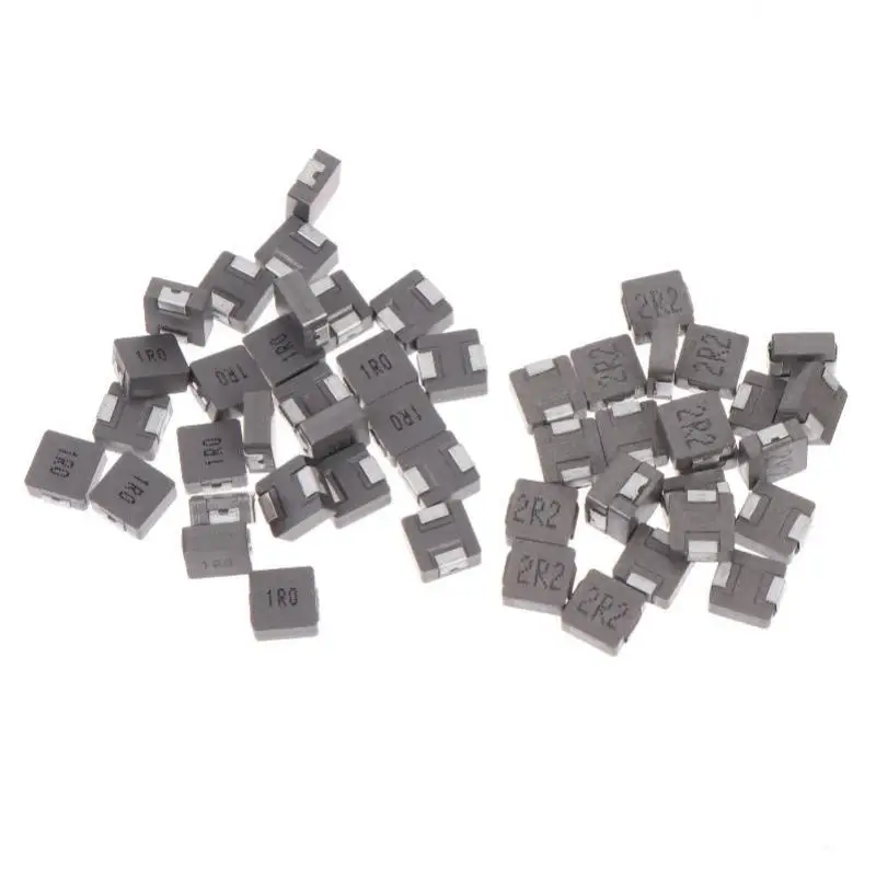 New50Pcs 1uH 2.2uH 4.7uH Integrated Mold SMD Inductor High Current Inductors For PCB Circuit Electronic Power Supply Repair