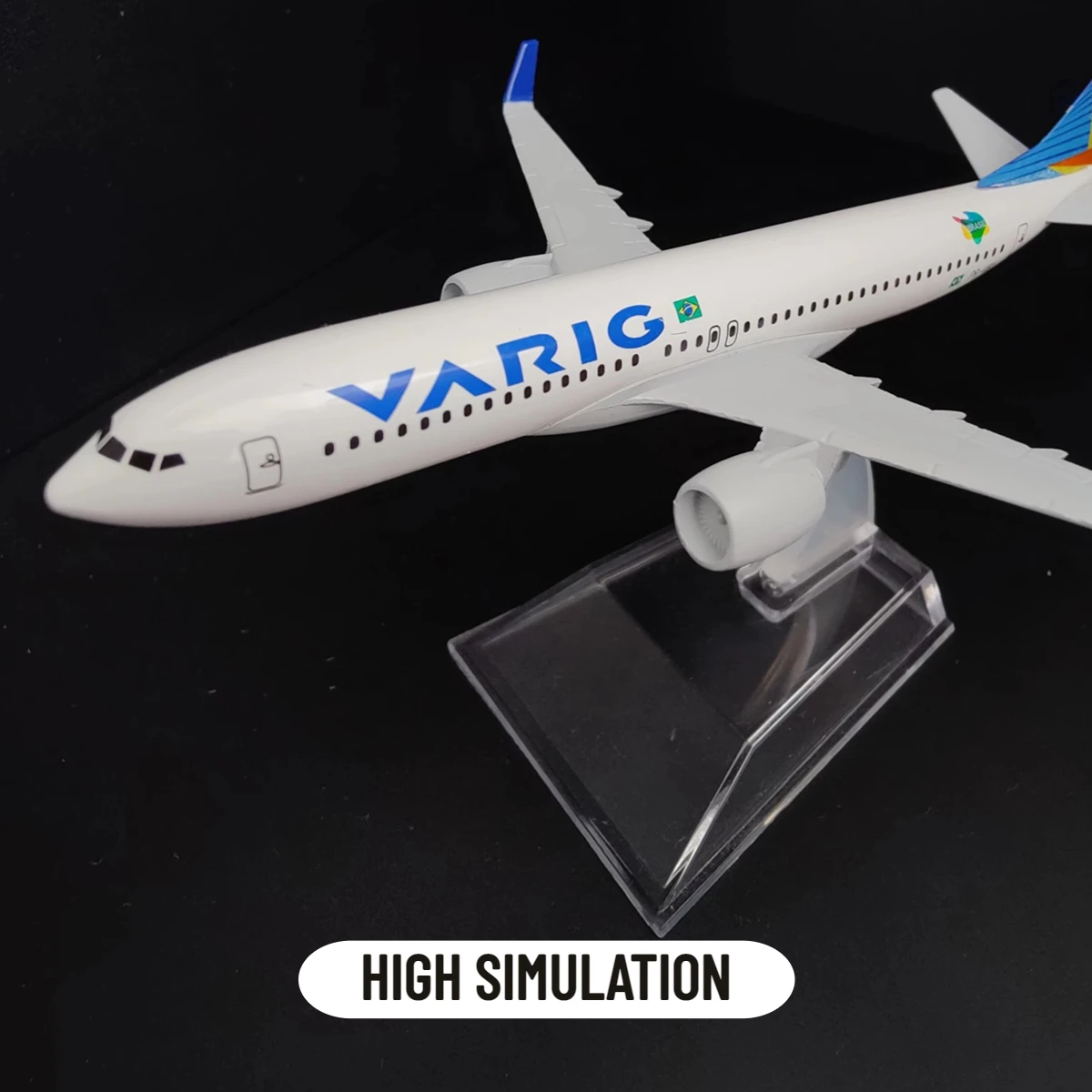 Scale 1:400 Metal Aircraft Replica Brazil Varig B737 Airlines Boeing Airbus Diecast Model Aviation Miniature Art Decor Boy Toy