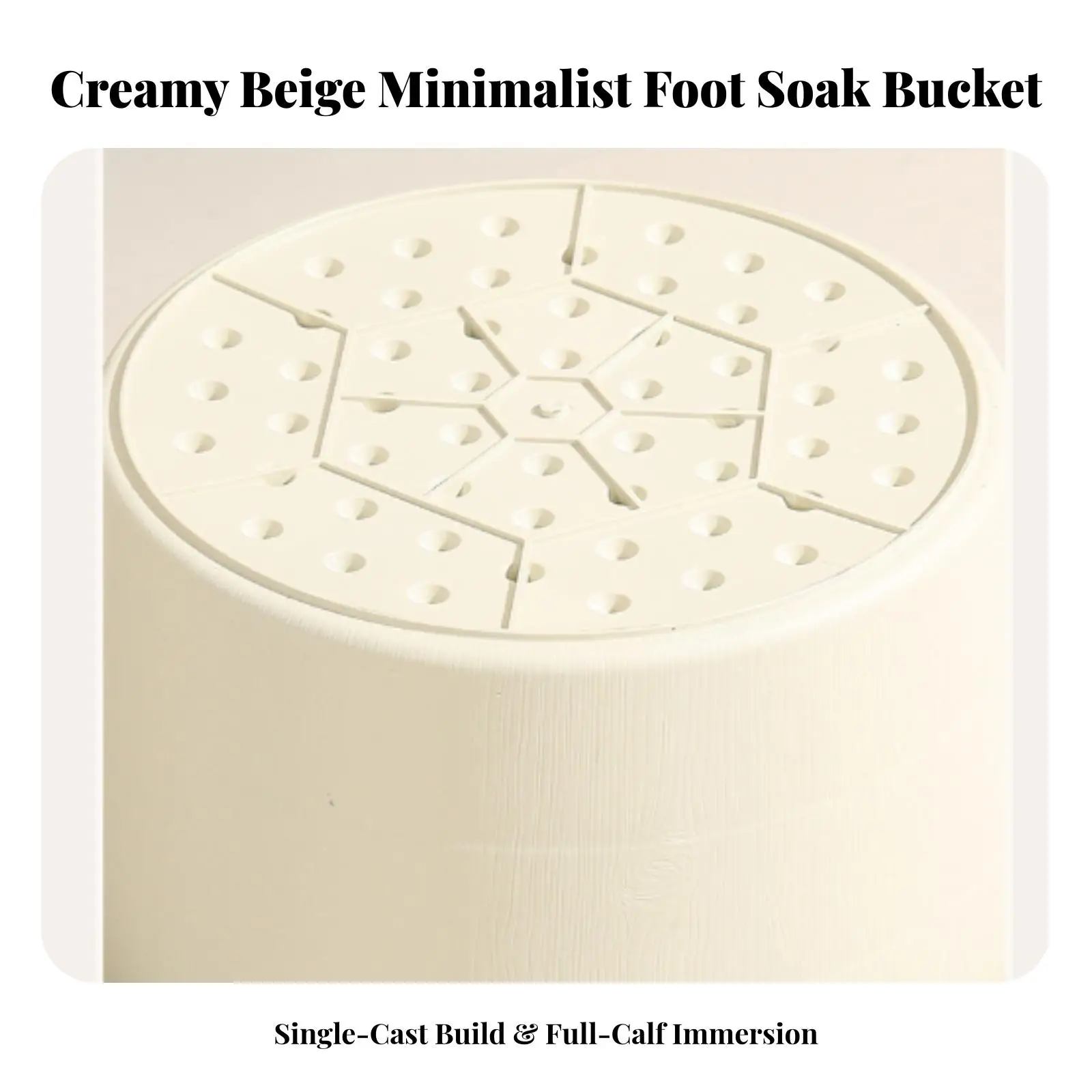 Deep Foot Soaking Bucket for Tired Feet Massage Tub with Side Handles and Dot Pattern Base