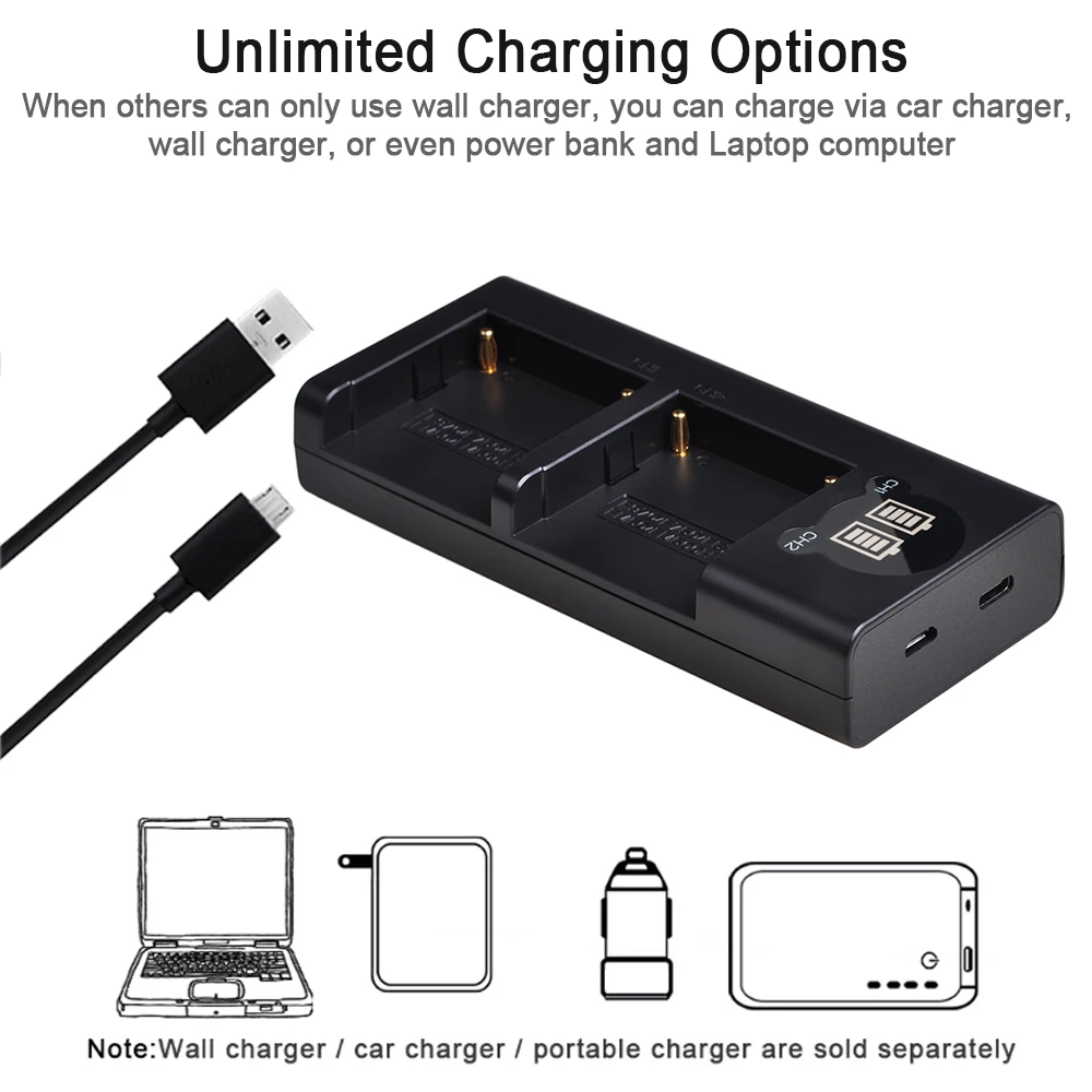 NP-FM500H Battery / Fast Dual Charger for Sony Alpha a77II,a68,SLT-A57,A77V,A200,SLT-A580,SLT-A700,SLT-A850,SLT-A900 DSLR Camera