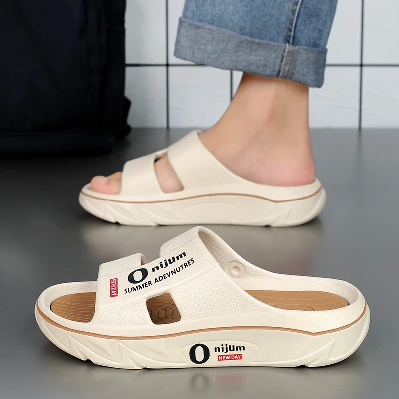 Nuevas Pantuflas de Verano para Hombre, Sandalias de Playa para Interiores, Sandalias Suaves de EVA para Exteriores, Chanclas para Hombre y Mujer, Pantuflas Casuales para Baño