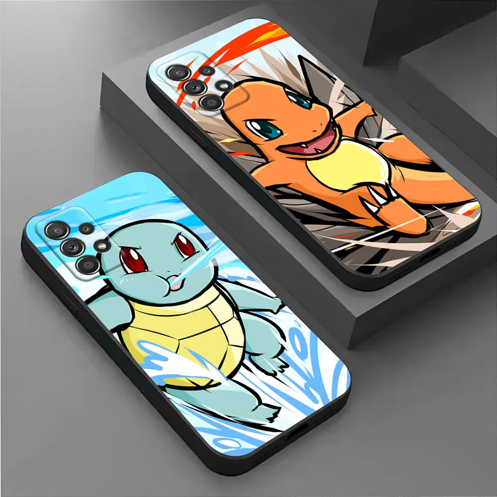 Anime Cartoon P-Pokemons Squirtles Case For Samsung Galaxy A17 A27 A57 A37 A07 A55 A54 A34 A35 A25 A15 A56 A36 A26 A16 A06 Cover