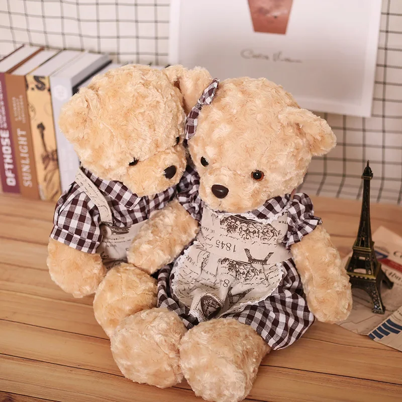 Kawaii große Größe Teddybär Dressing Plüsch Spielzeug Kissen weiche ausgestopfte Puppe romantisches Geschenk für Liebhaber Wohnkultur Valentinstag Geschenke