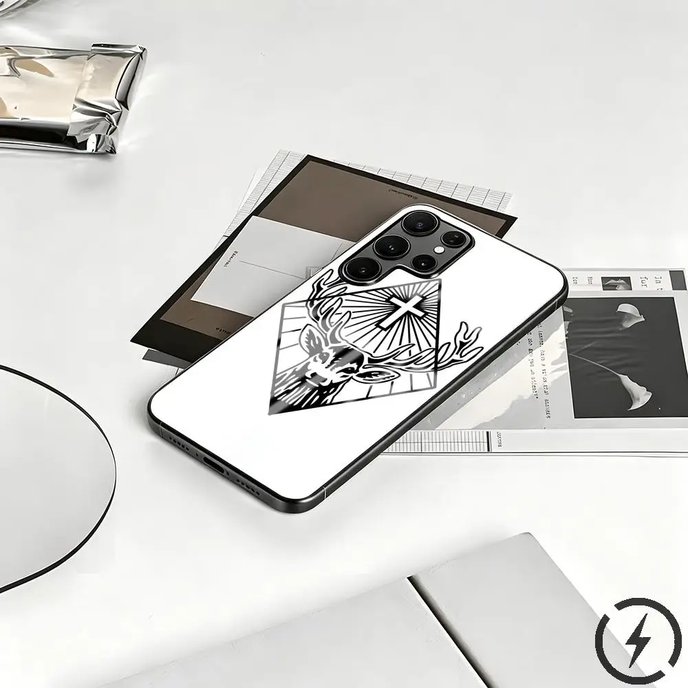 liquor Brand Jagermeister Phone Case For Samsung S26 S25 S24 S23 S22 S21 S20 Plus Ultra Note20 Glass Magnetic Case