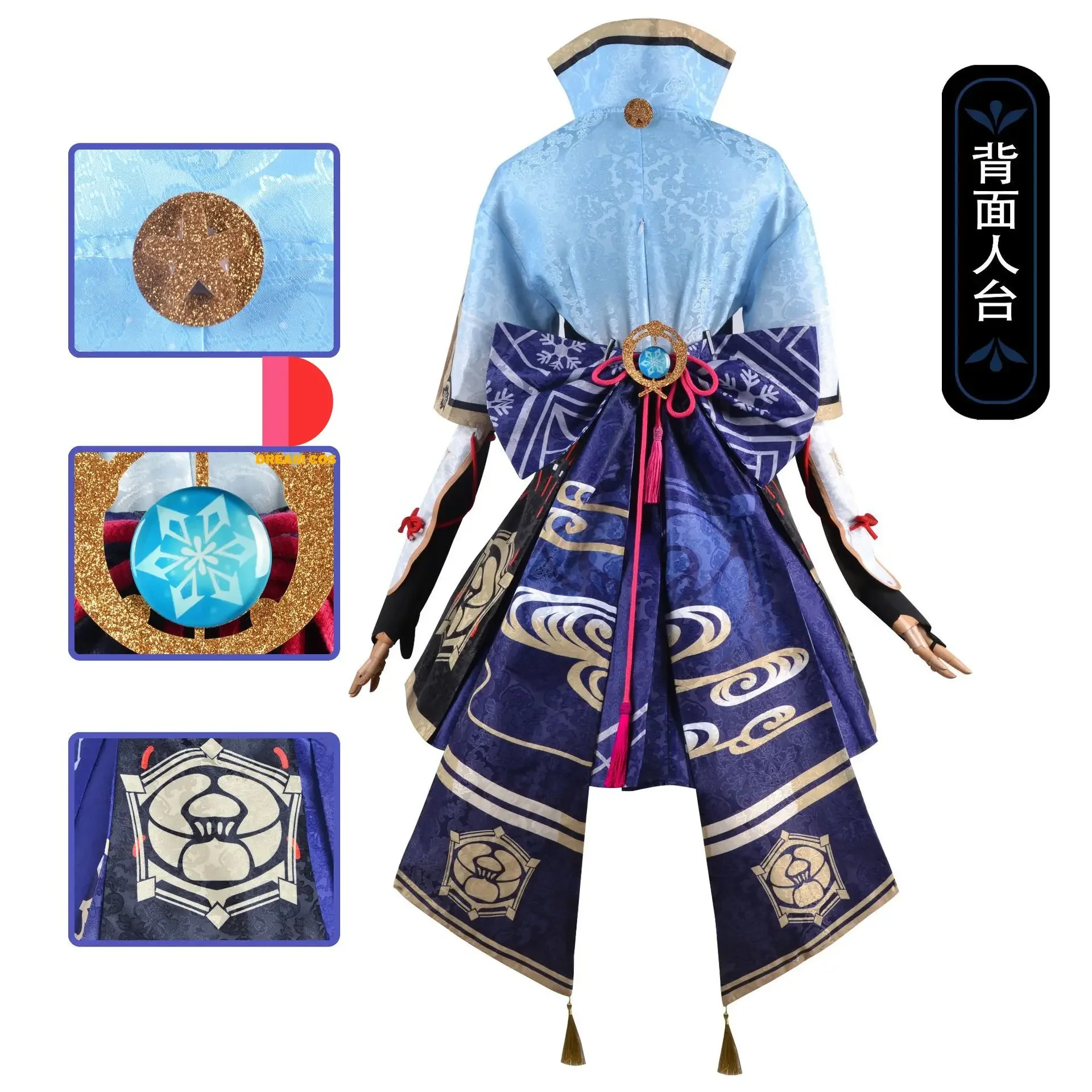 Genshin Impact Kamisato Ayaka Cosplay Costume Outfit Fan Dress Wig Anime Cosplay Halloween Women Full Set Party Clothes Fashion