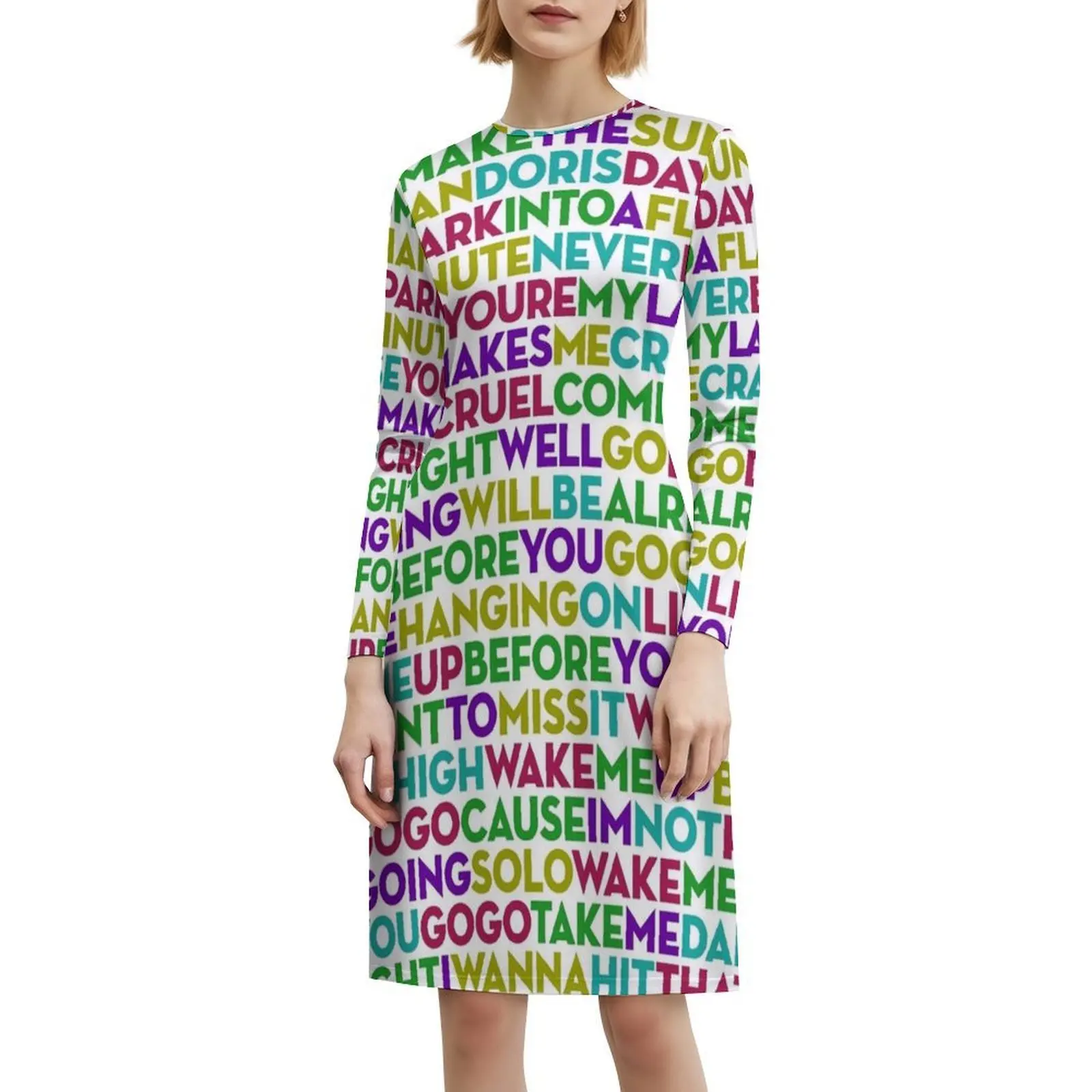 استيقظني قبل أن تذهب يا إوم! فستان بوهيمي V.1 بدون أكمام للنساء مطبوع عليه فساتين حفلات الشاطئ Wham Wake Me Before You #6