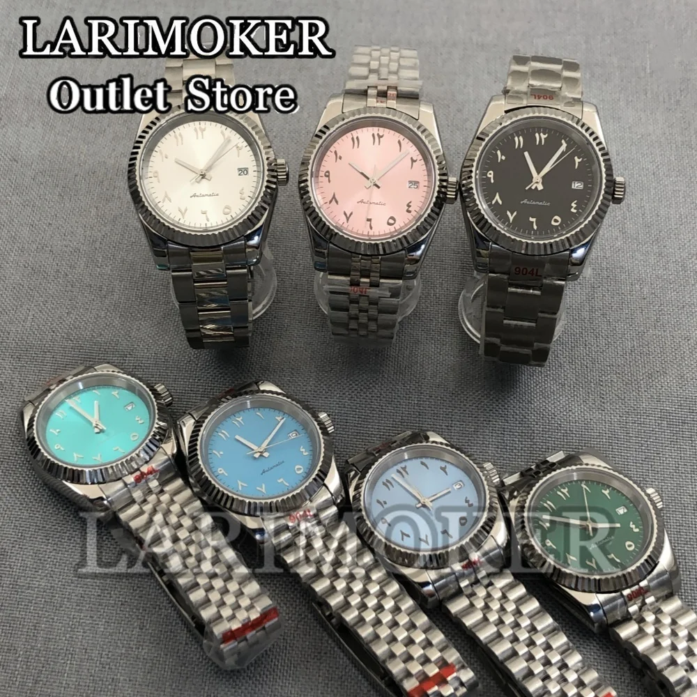 LARIMOKER 36/39mm Arabic Numerals Sunburst dial Automatic Men Watch NH35 PT5000 Miyota Mingzhu movement Sapphire Glass