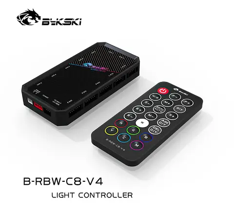 Bykski B-RBW-C8 LED 리모컨, 8 + 4 채널, 5v, 3 핀, RBW