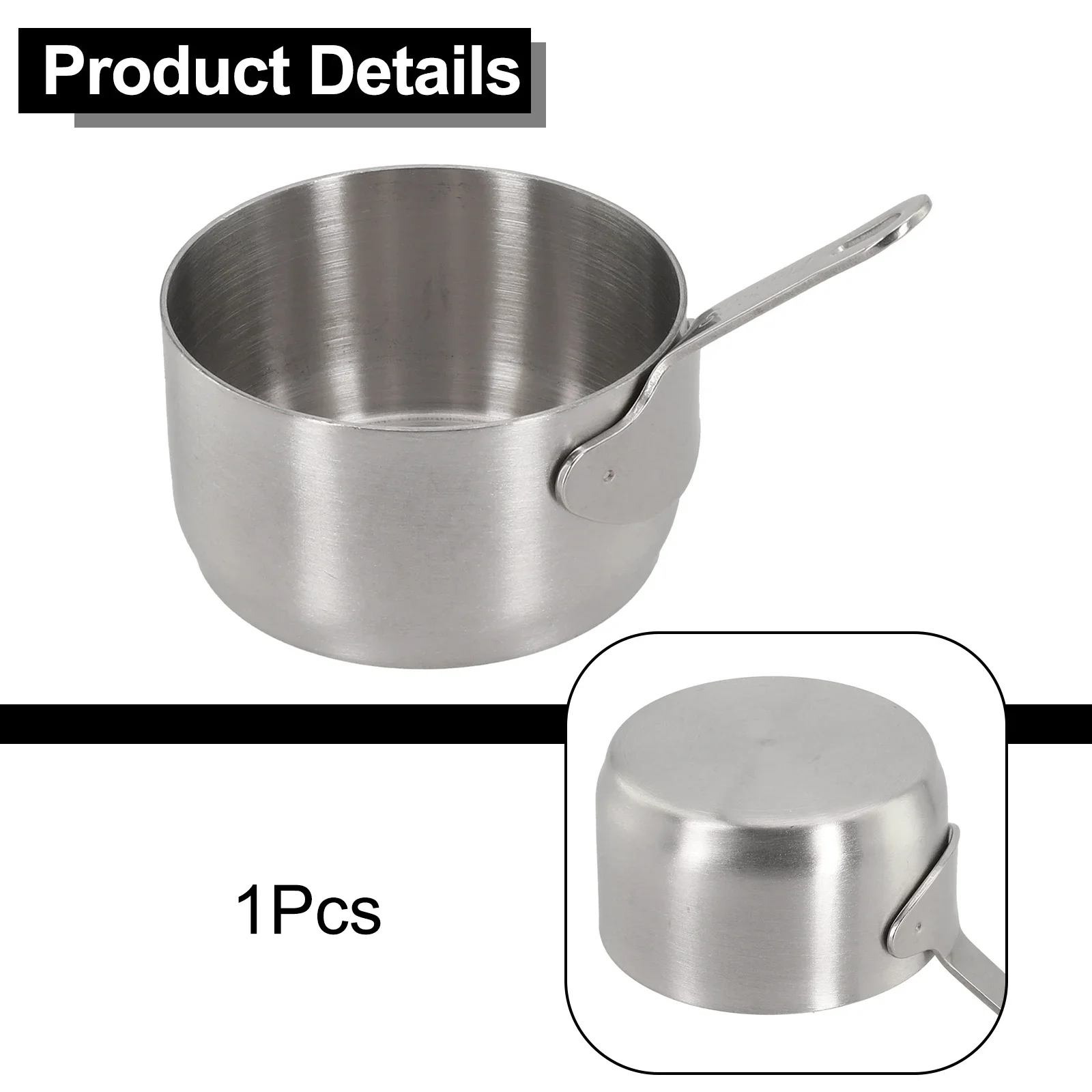 Mini Sauce Pan Pot Gravy 60/80/100ml Stainless Steel Milk Pot Mini Sauce Pan Non Stick Small Saucepan Gold Silver